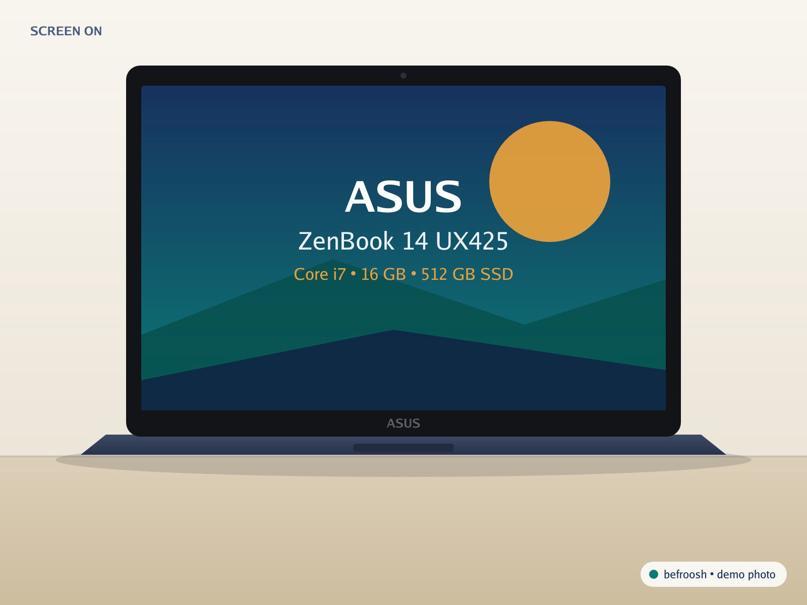 ایسوس ZenBook 14 UX425 · Core i7 · رم ۱۶ گیگ