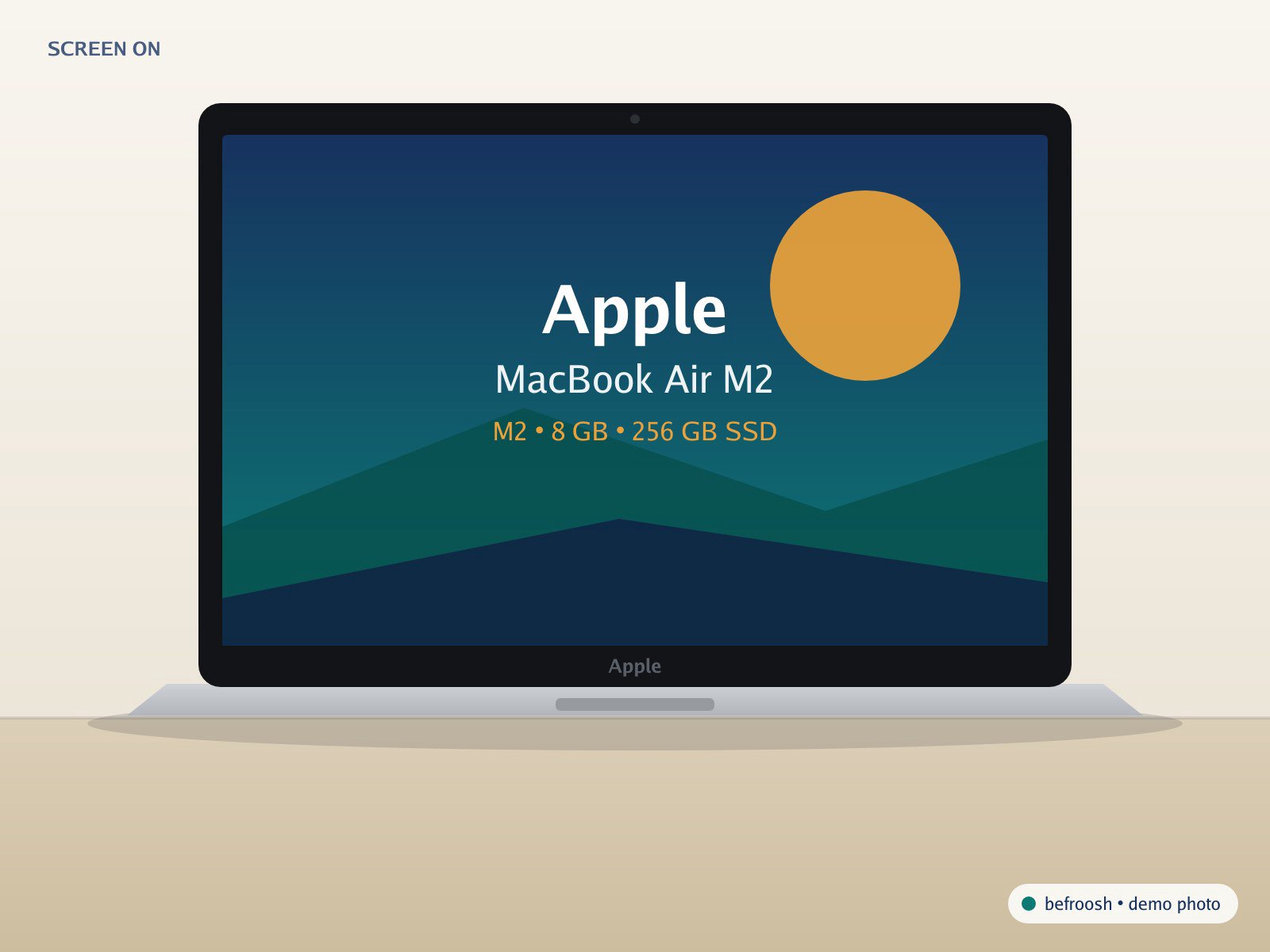 اپل MacBook Air M2 · ۸/۲۵۶ گیگ · در حد نو